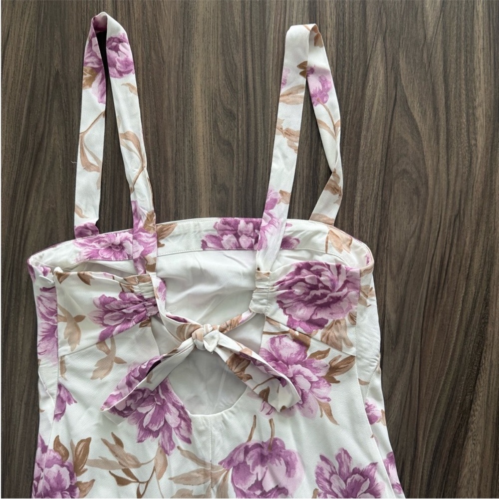 Abercrombie & Fitch Pink Floral Midi Dress - Picture 2 of 2